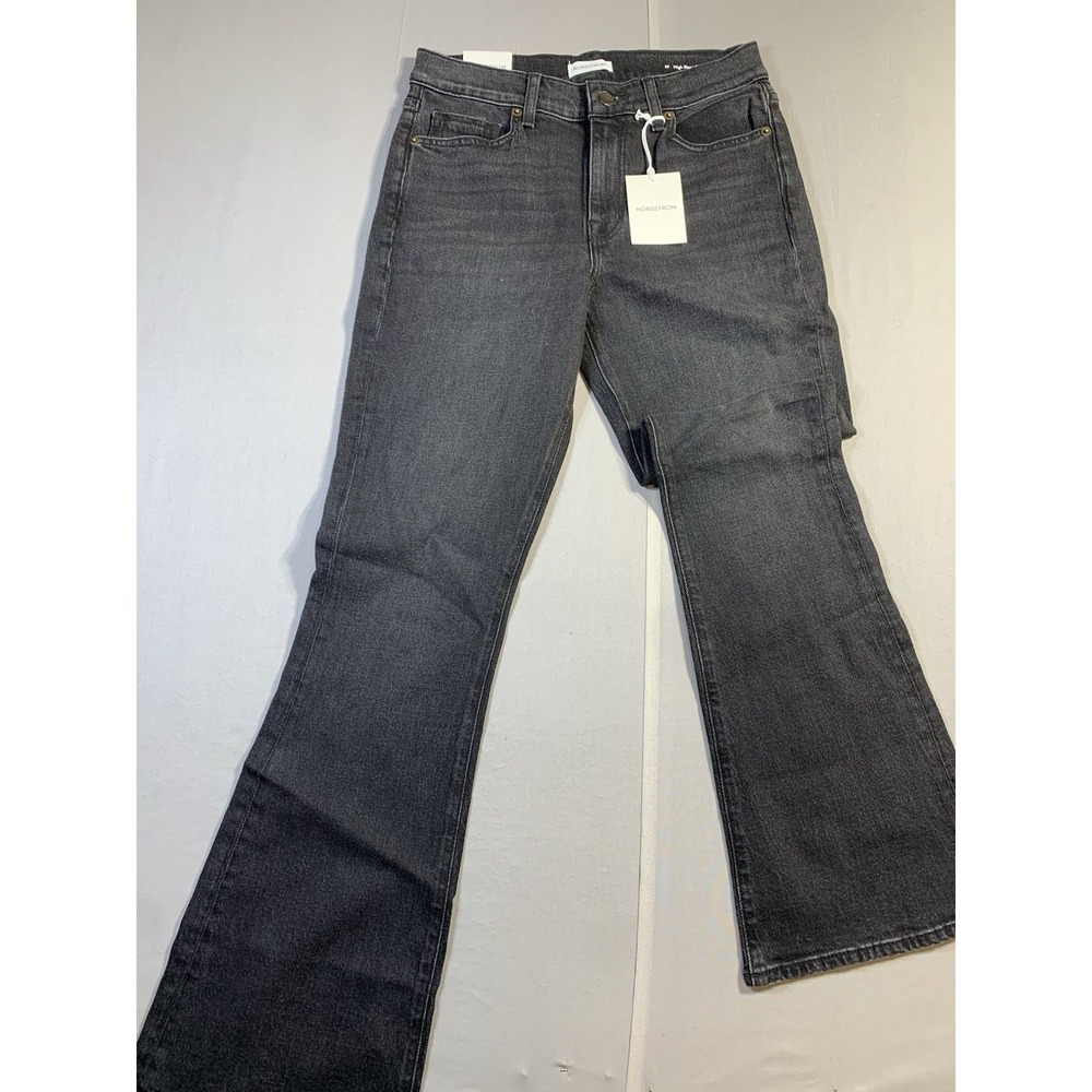 Nordstrom High Rise Flare Leg Black Size 27 Jeans